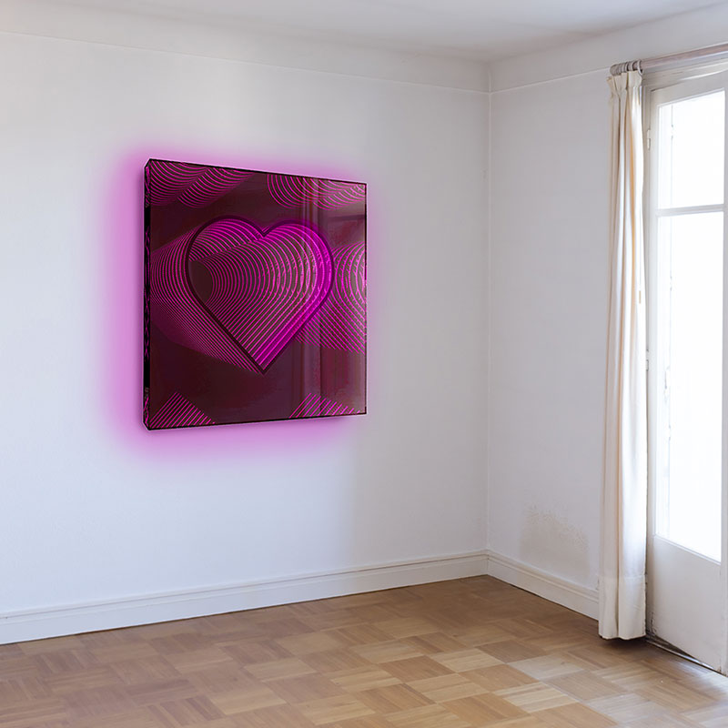 Téléviseur miroir gamme mirois infinis modèle Flying Love - Hymage