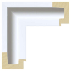 Mirror TV frame Dibond White blanc, Gamme D